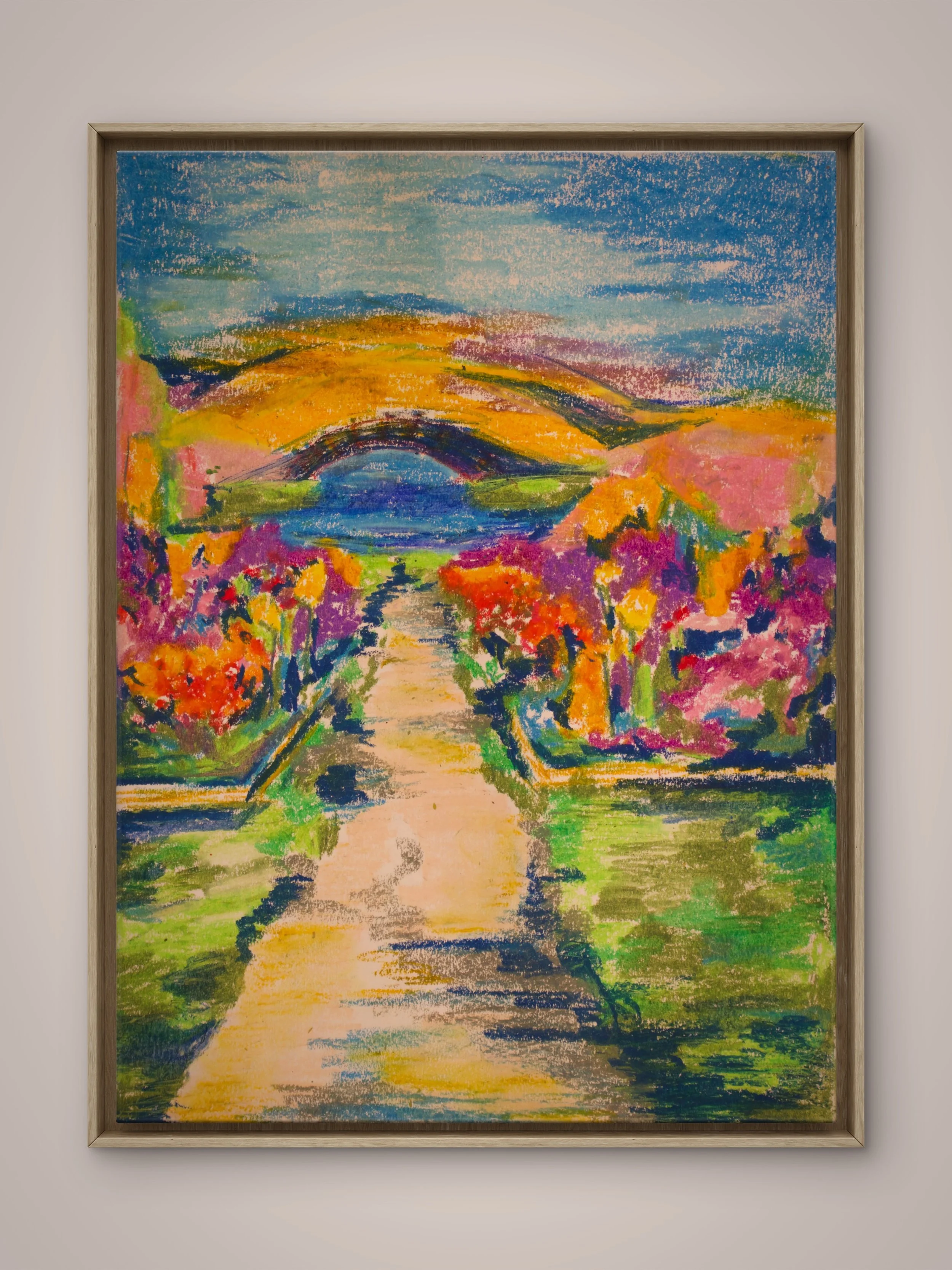 COMING SOON - Monets Garden Oil Pastel Print