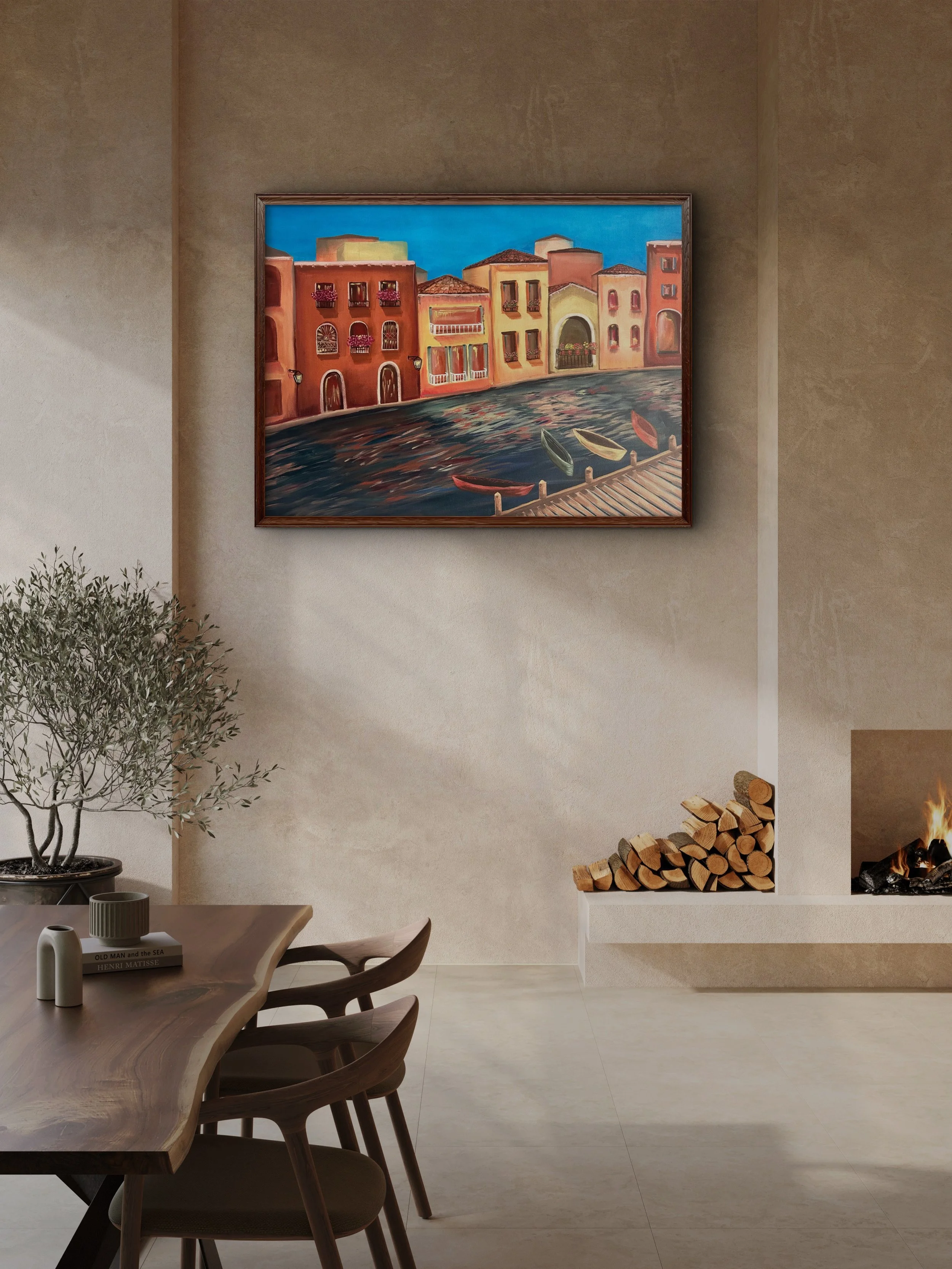 Il Mio Cortile Original, Oil on Canvas