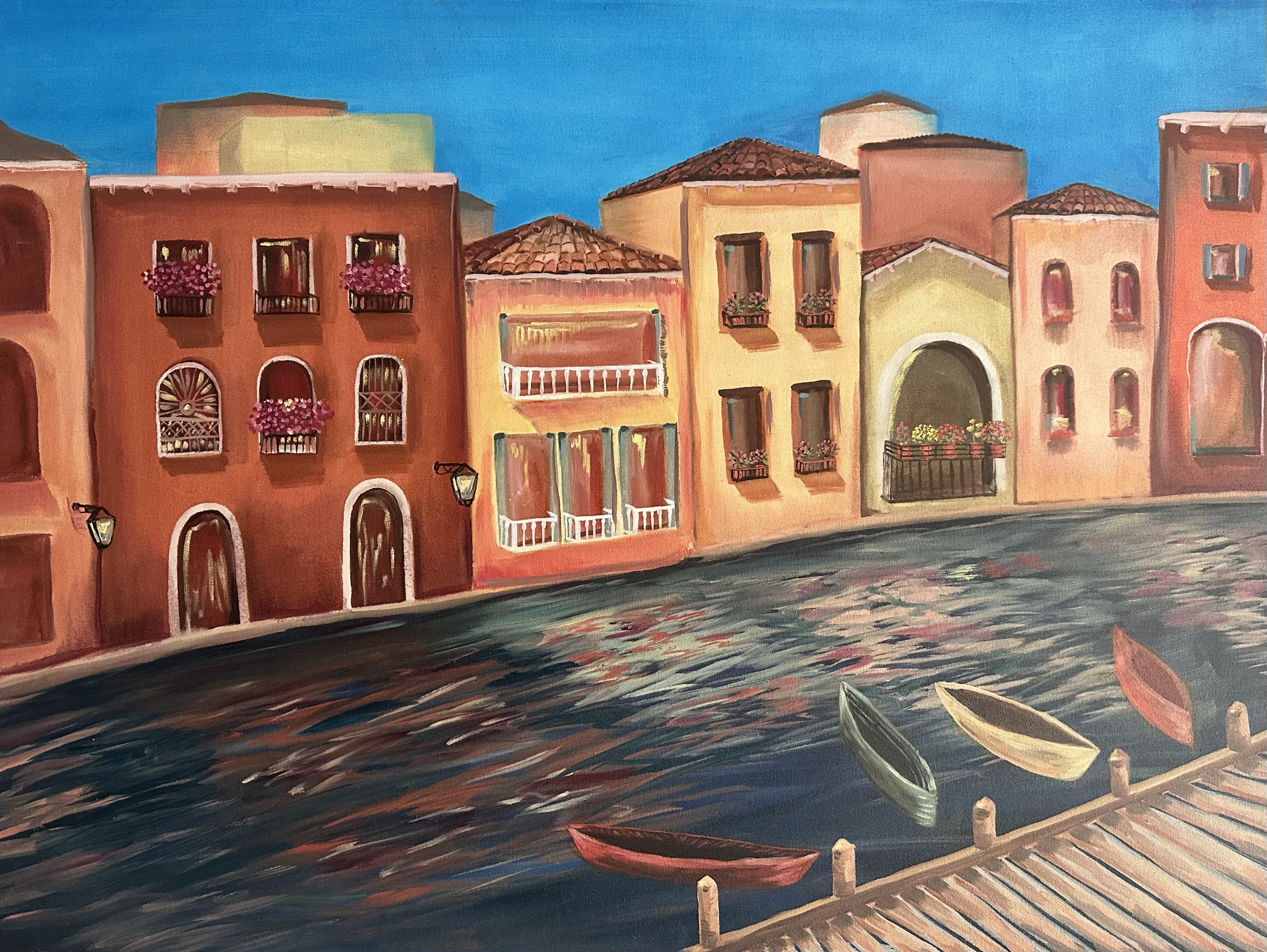 Il mio cortile, 2023, Oil on Canvas