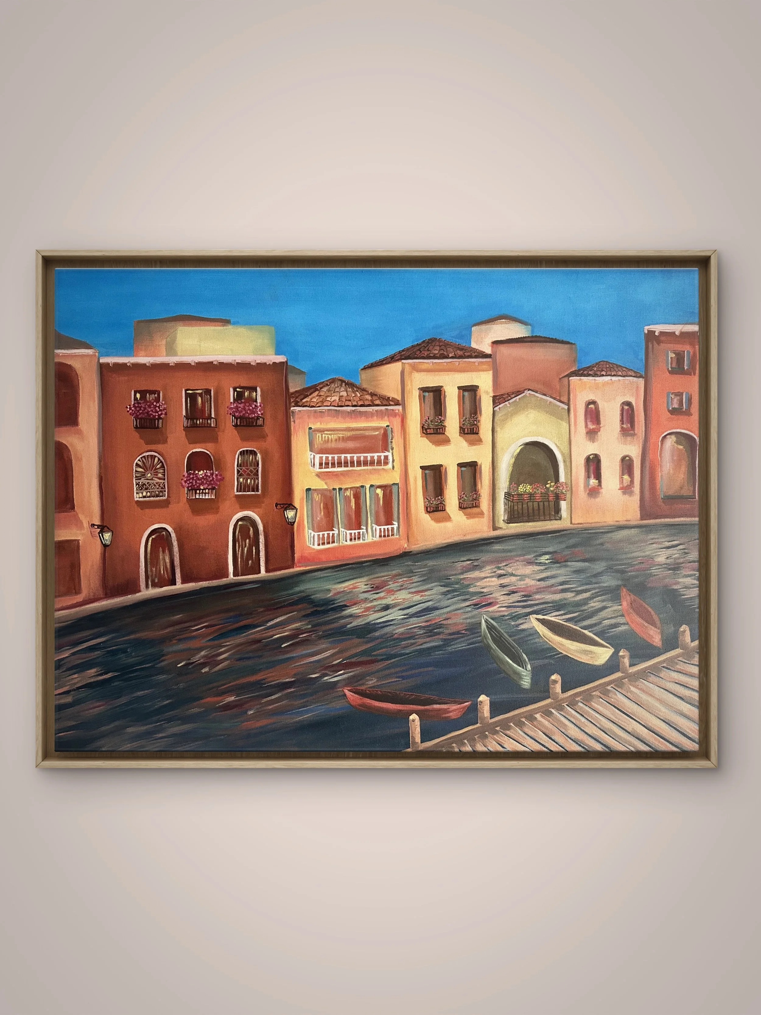 Il Mio Cortile - Oil Painting Canvas Print