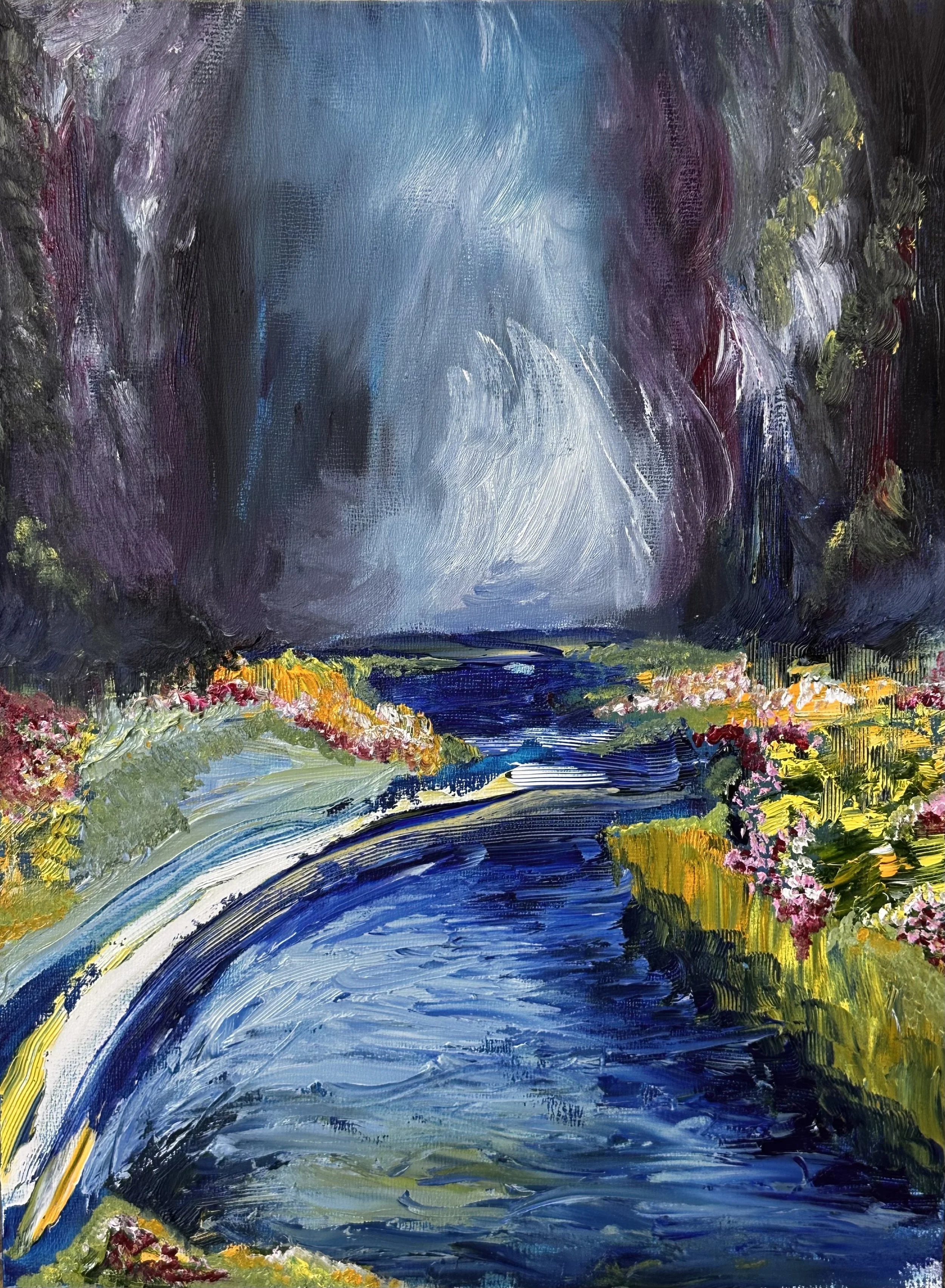  Shimmer, 2024, Oil on Panel