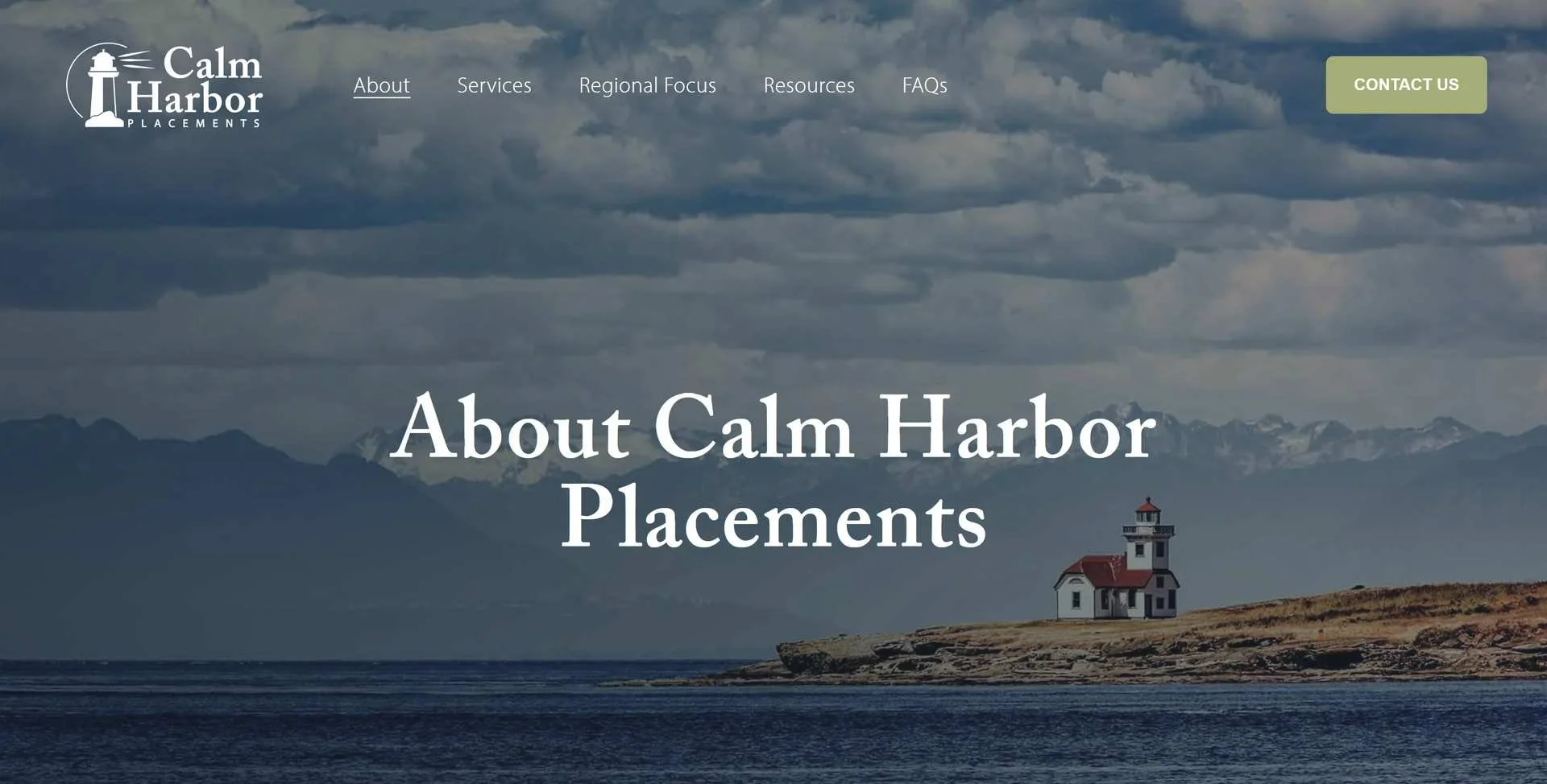 Calm Harbor Placements' website