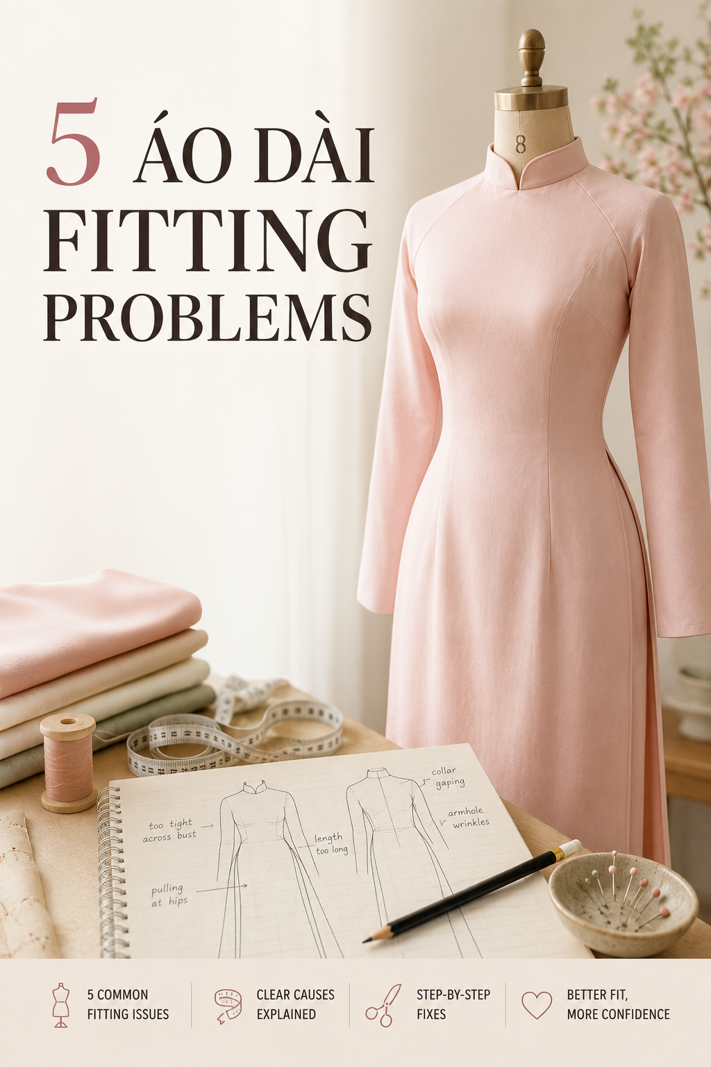 5 Áo Dài Fitting Problems — and How to Fix Them