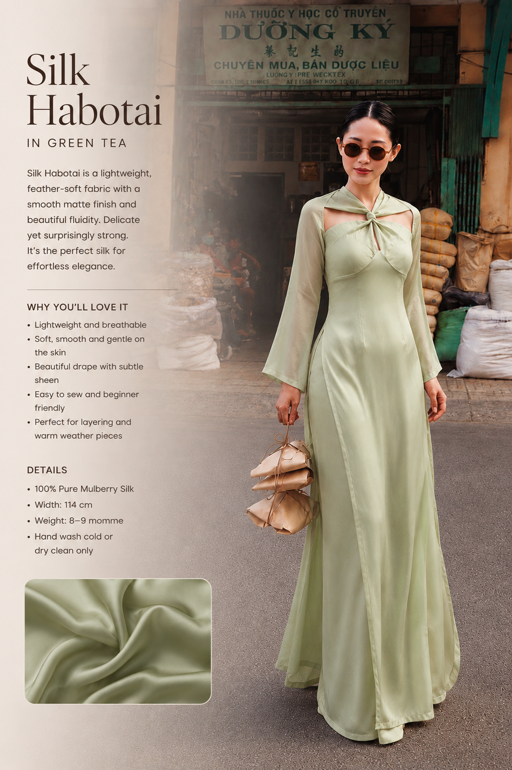 How to sew with silk - silk habotai