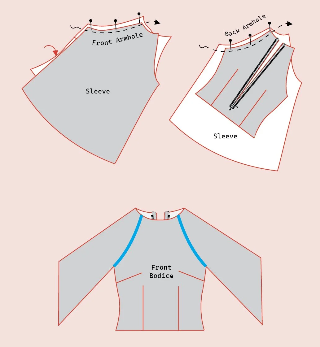 Sewing Armholes for Ao Dai Sewing