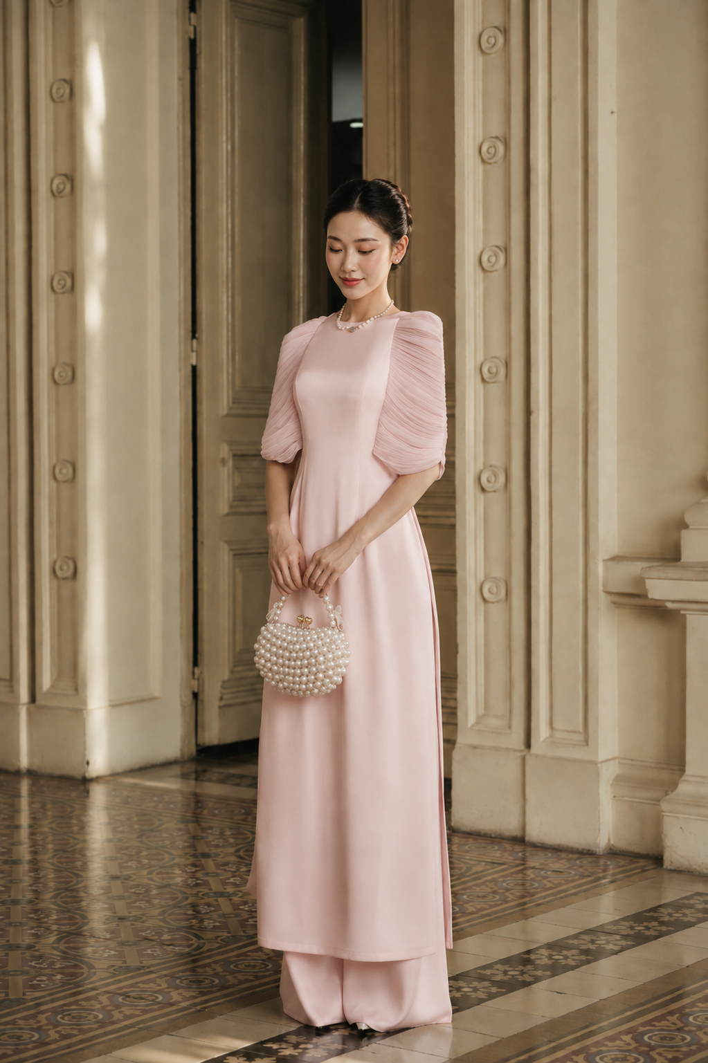 Tết Outfit Inspiration 2027_Dramatic Sleeve Dress