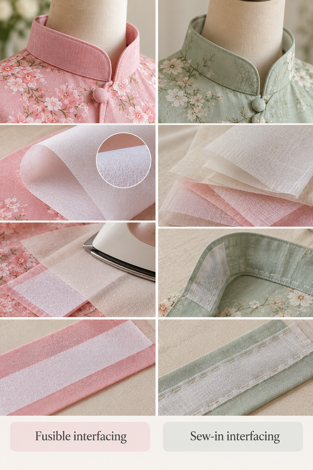 Interfacing for Áo Dài_Fusible vs Sew-In Interfacing Guide