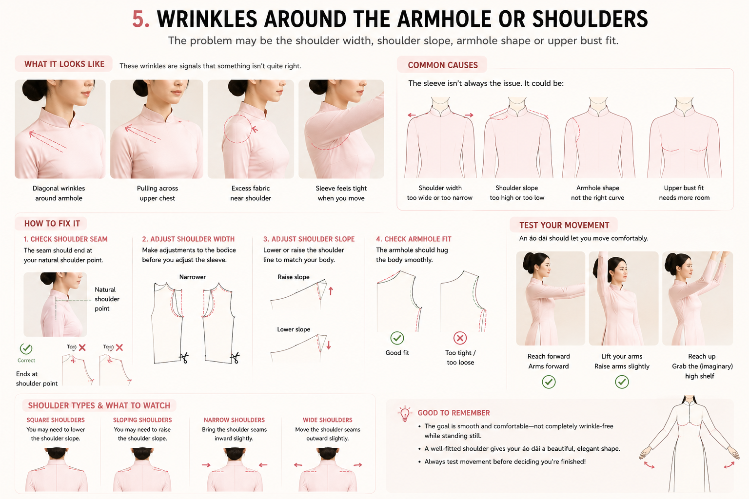 5 Ao Dai Fitting Problems_Shoulder