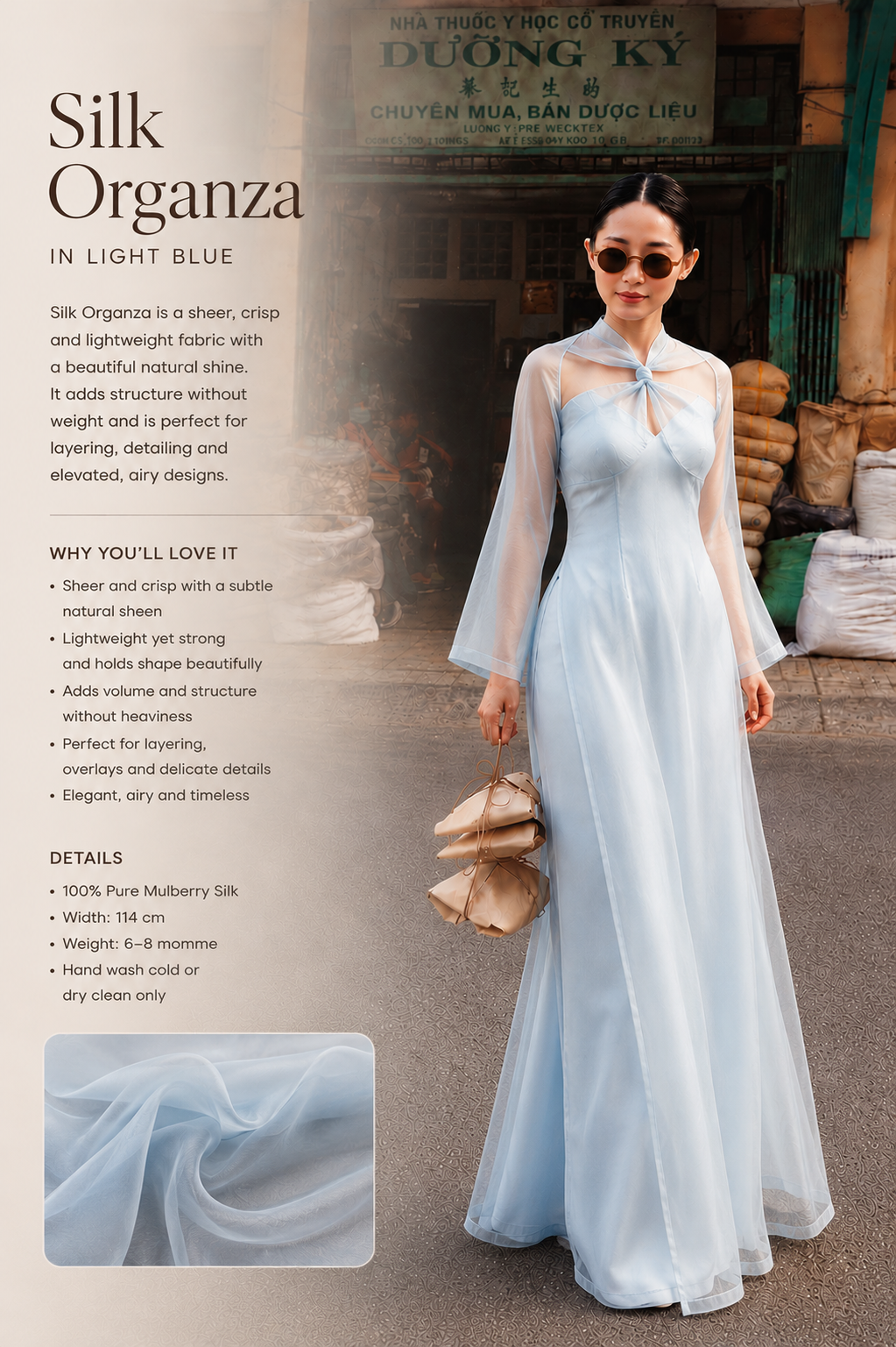 How to sew with silk - silk organza