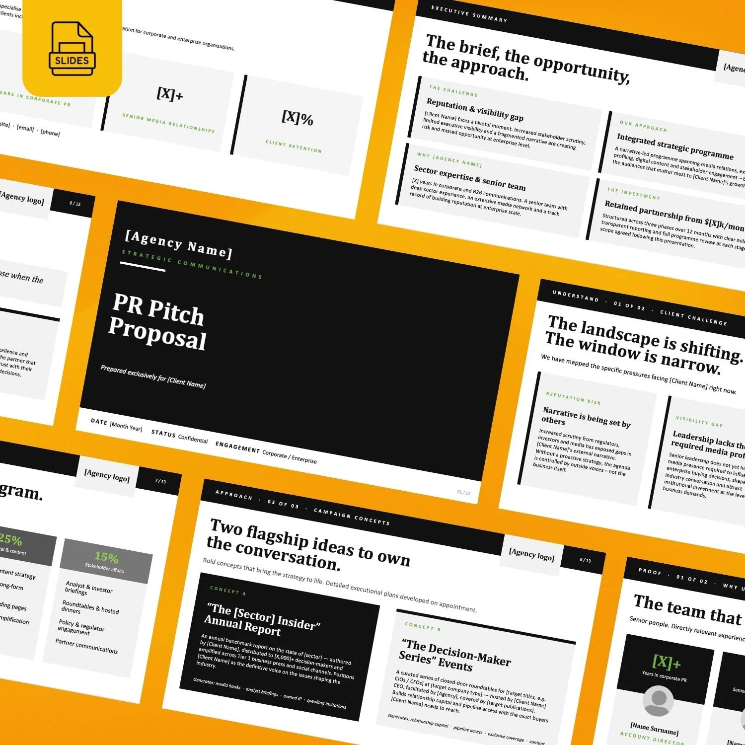 PR Pitch Google Slides Template