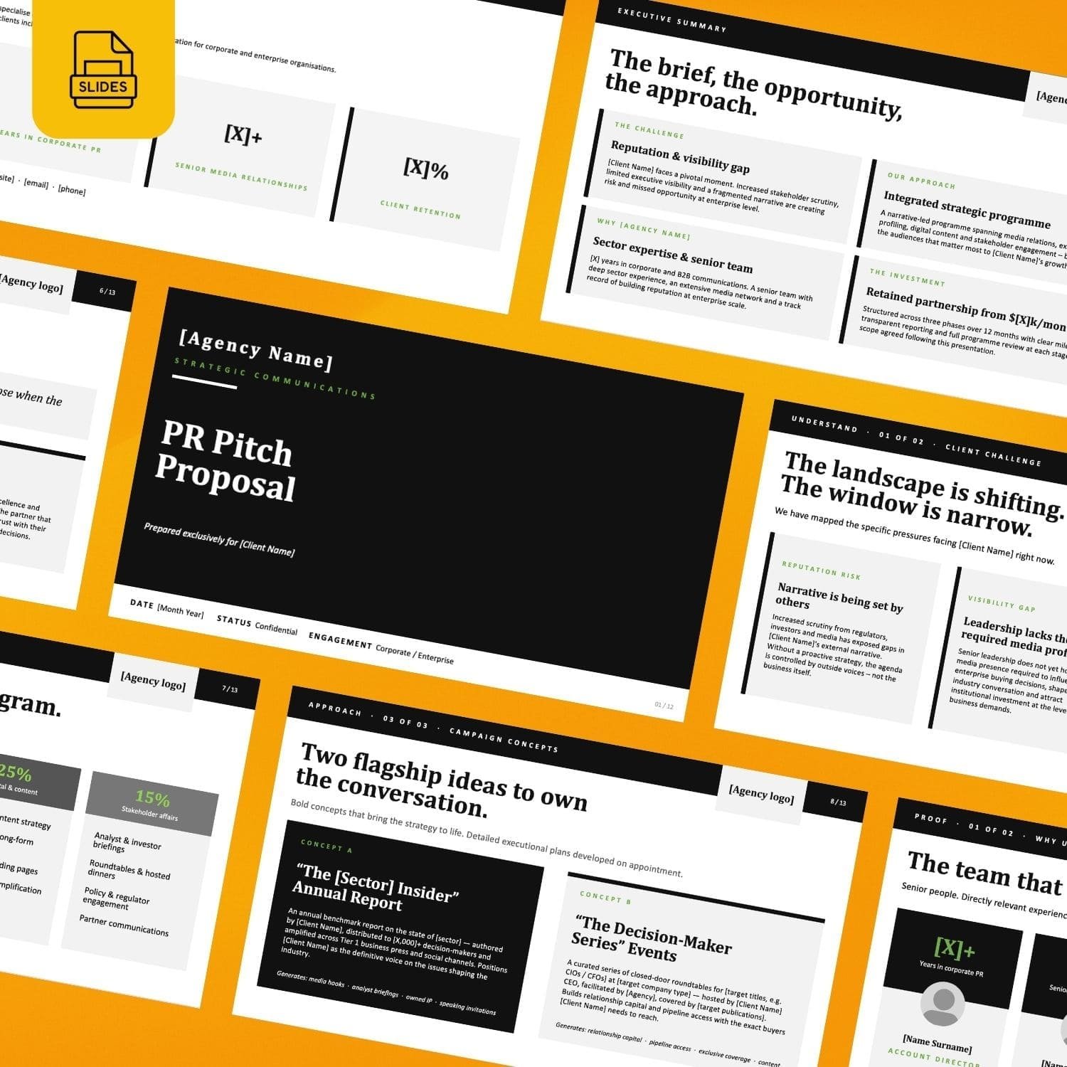 PR Credentials Pitch Google Slides Template