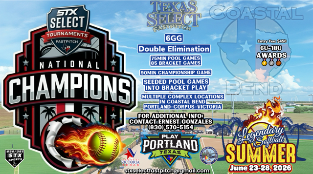 NATIONAL LEGENDARY SELECT CHAMPIONSHIP IN THE COASTAL BEND 2026