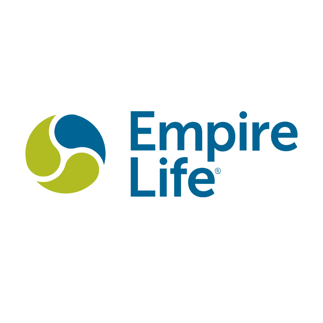 Empire Life logo featuring a circular symbol with blue and green sections and the company name in blue text.