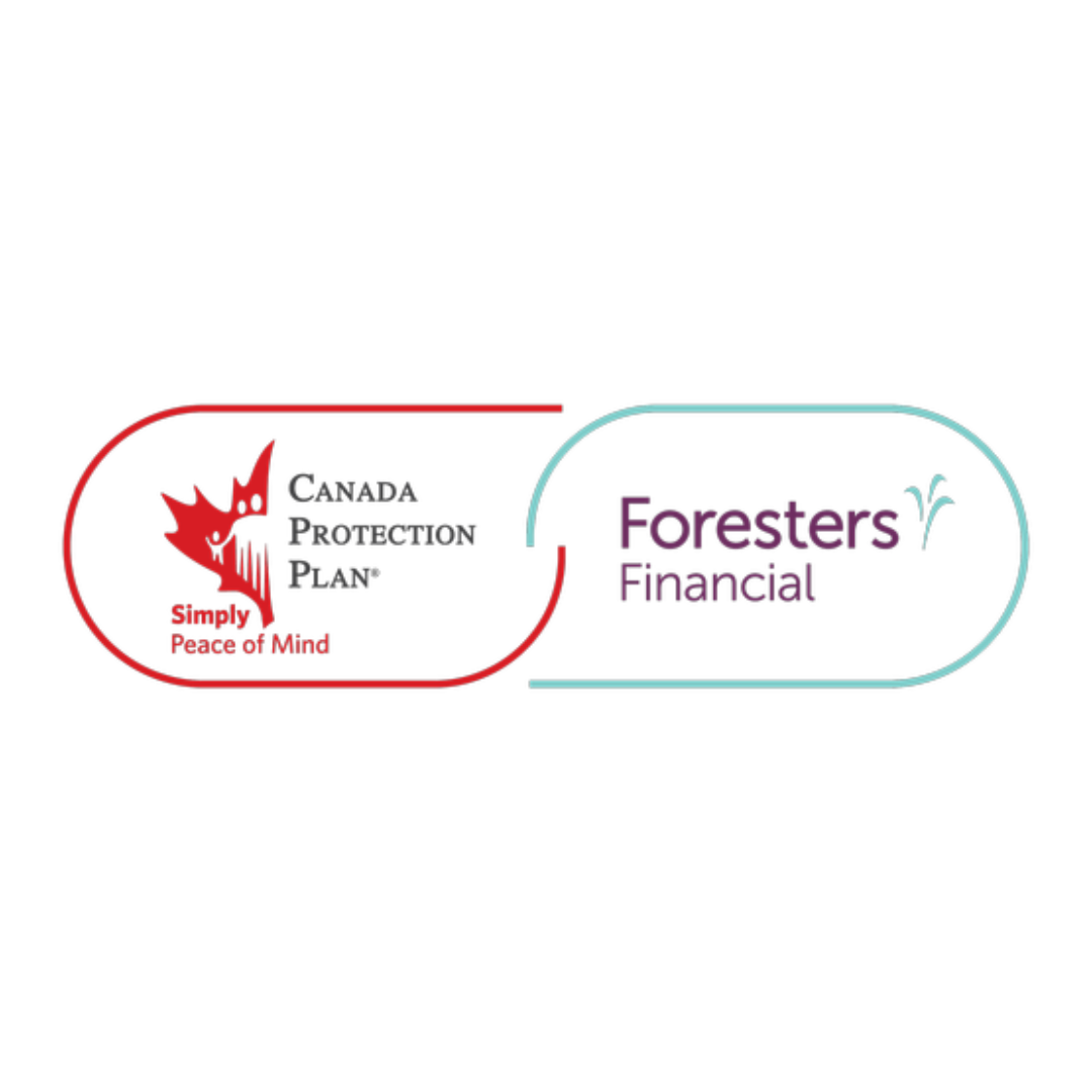 A diagram illustrating the connection between the Canada Protection Plan and Foresters Financial, with the former associated with peace of mind and the latter with growth, represented by a sprouting plant.