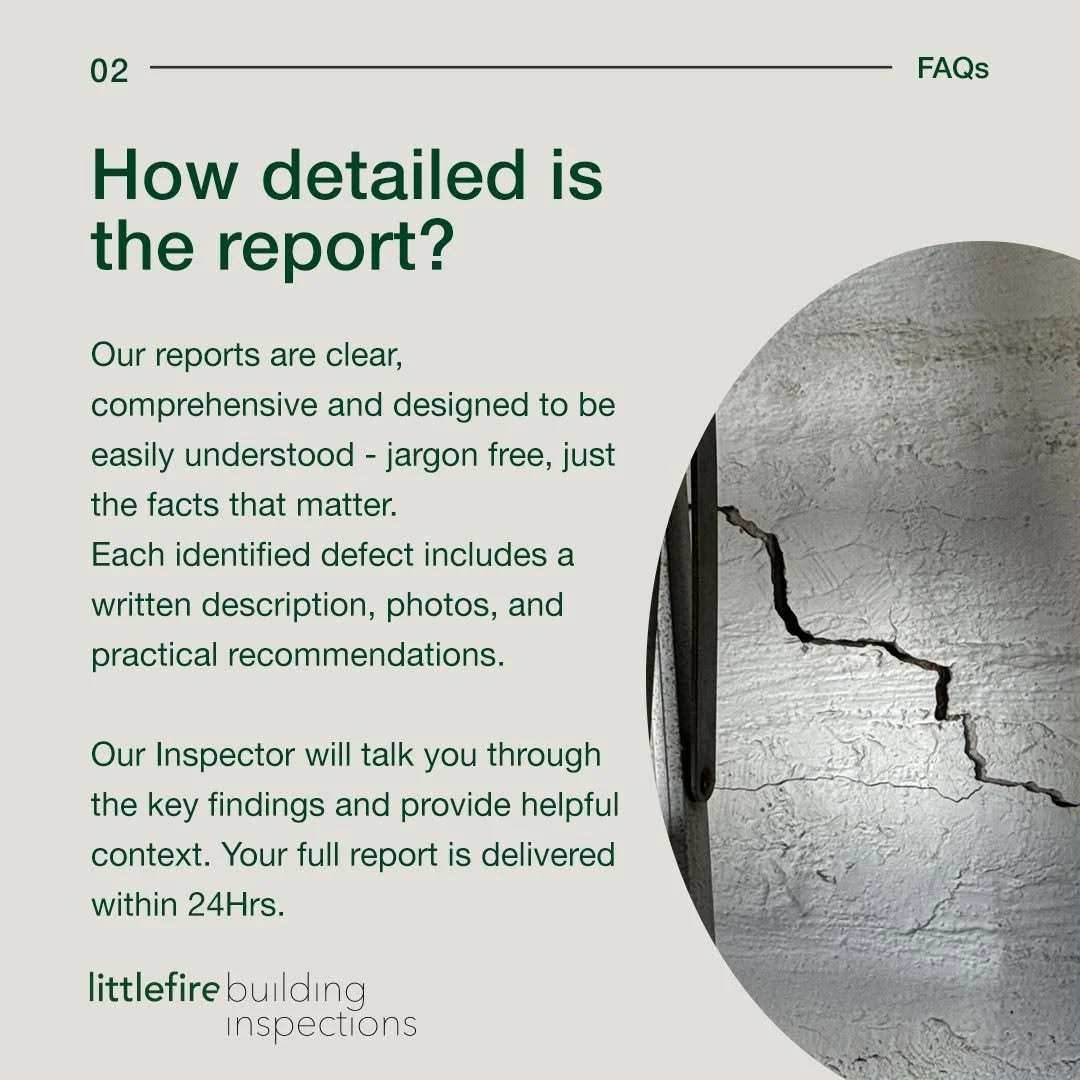 How detailed is the report?
Our reports are clear, comprehensive and designed to be easily understood - jargon free, just the facts that matter. Each identified defect includes a written description, photos, and practical recommendations.

Darren wil