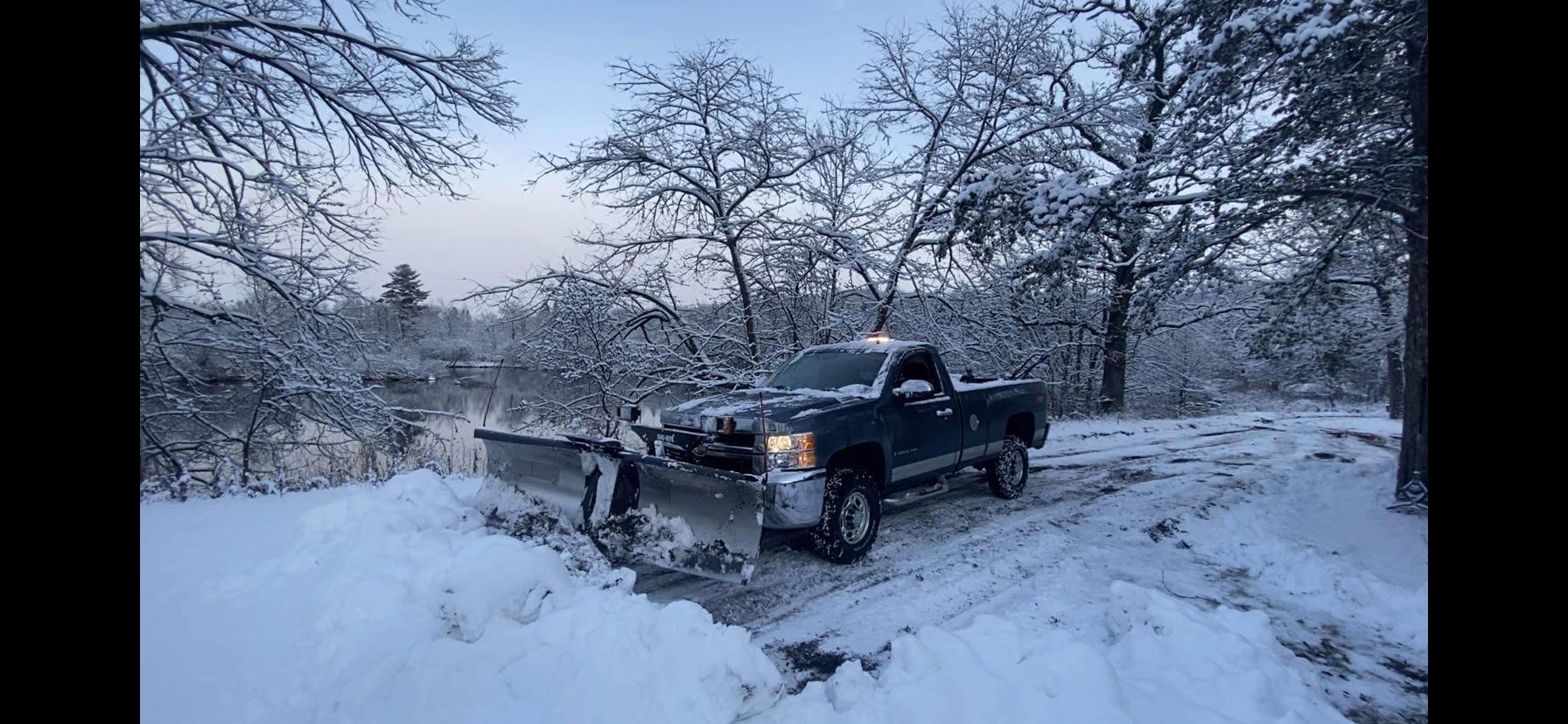 Snow plowing service