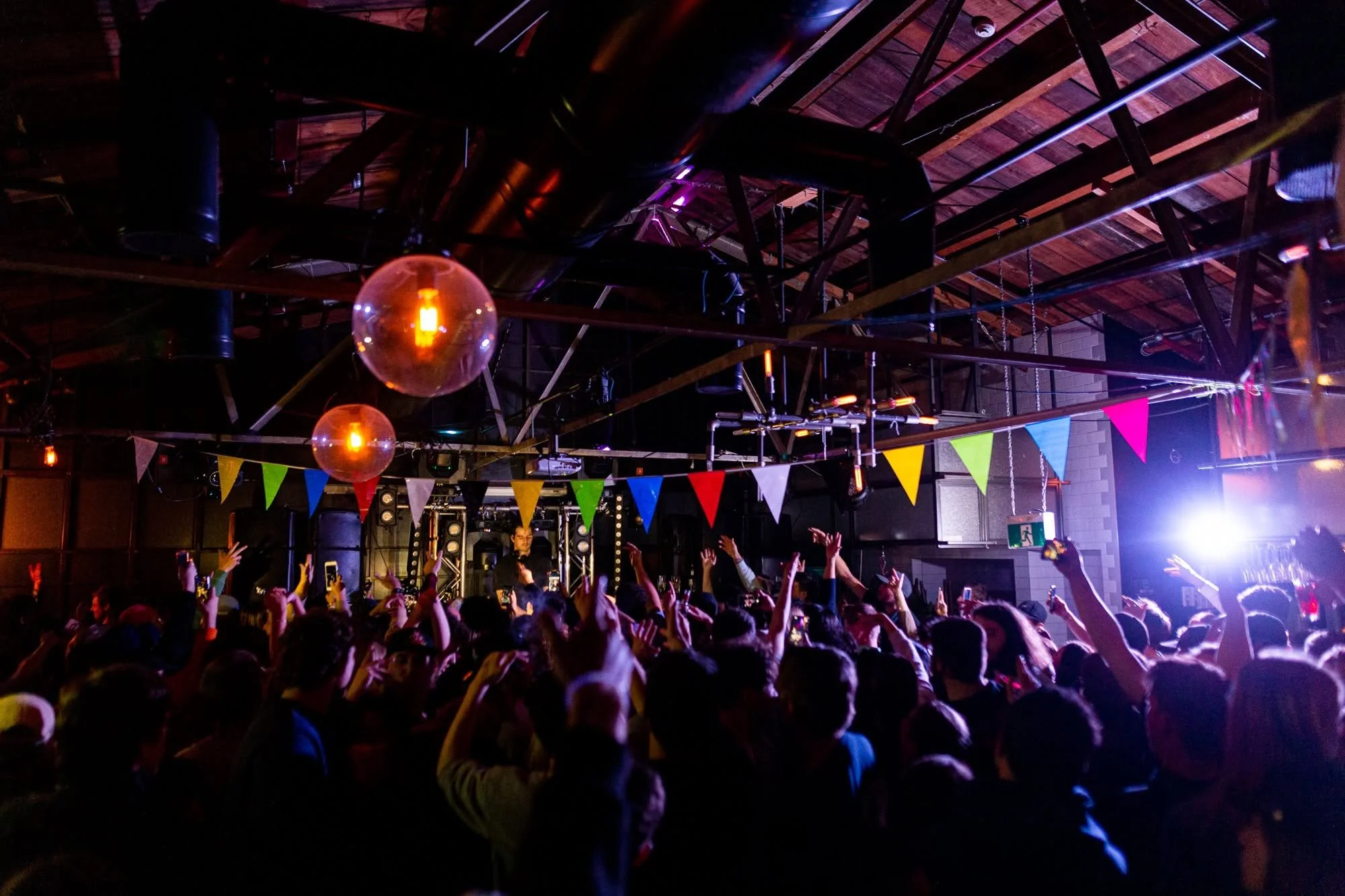 Crowd at a live music event inside Royals in Christchurch