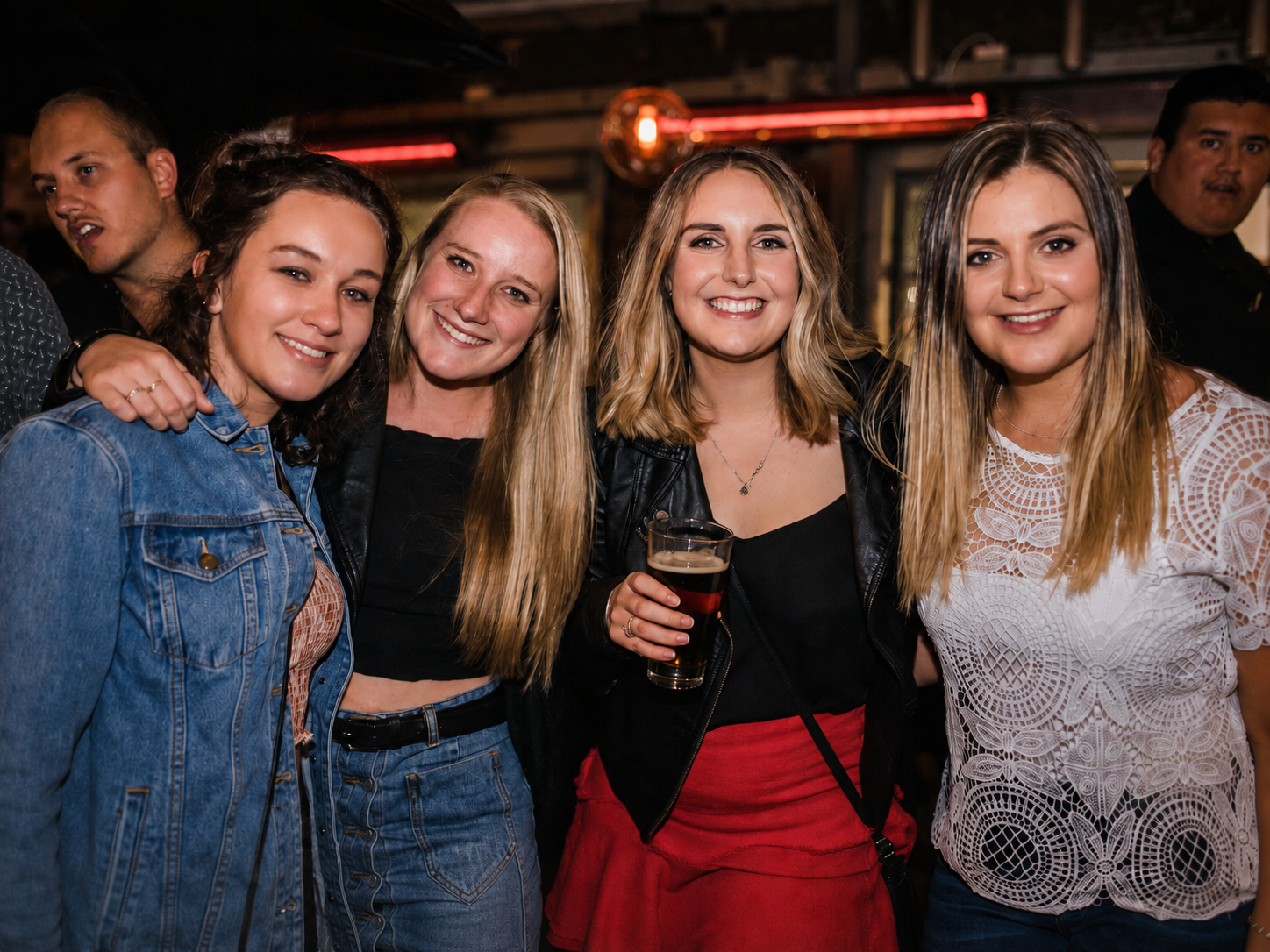 Friends enjoying a night out at Royals in Christchurch
