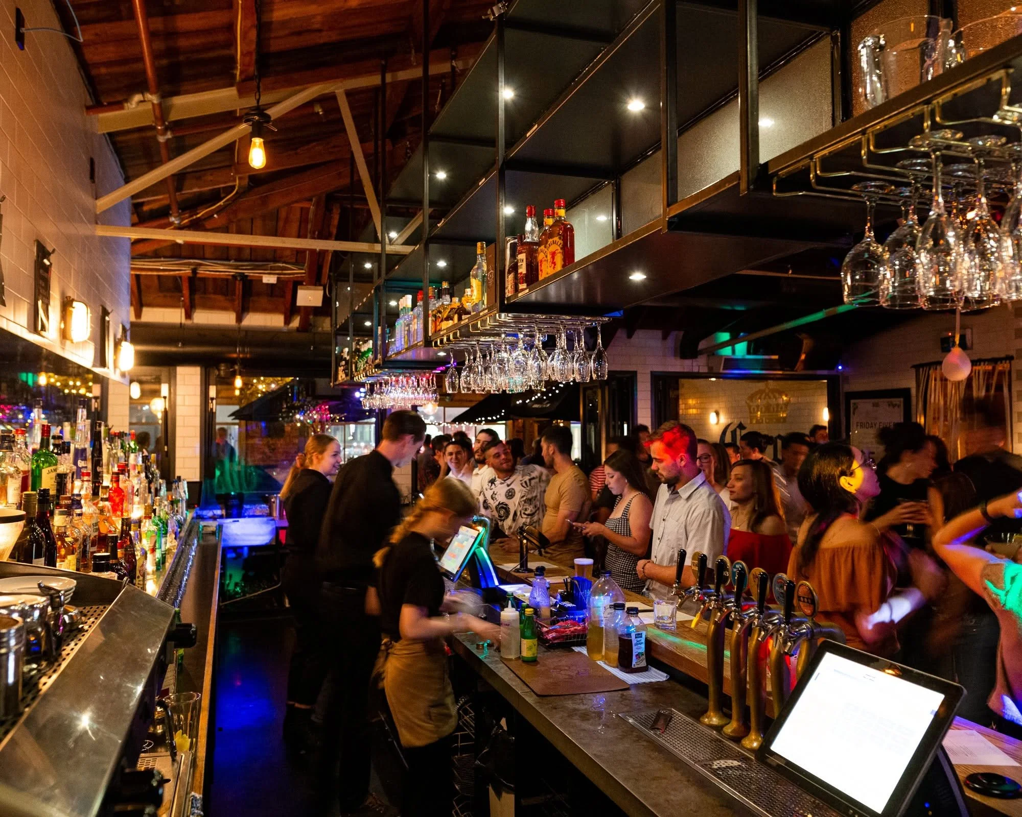 Busy Main Bar during an event at Royals in Christchurch