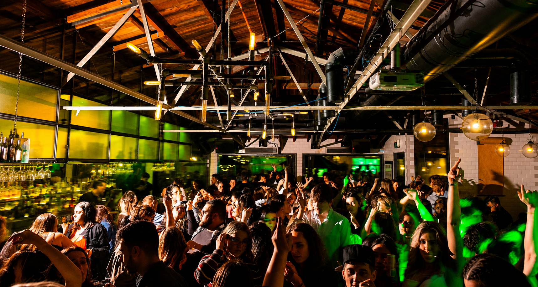 Crowd enjoying a live event inside Royals in Christchurch