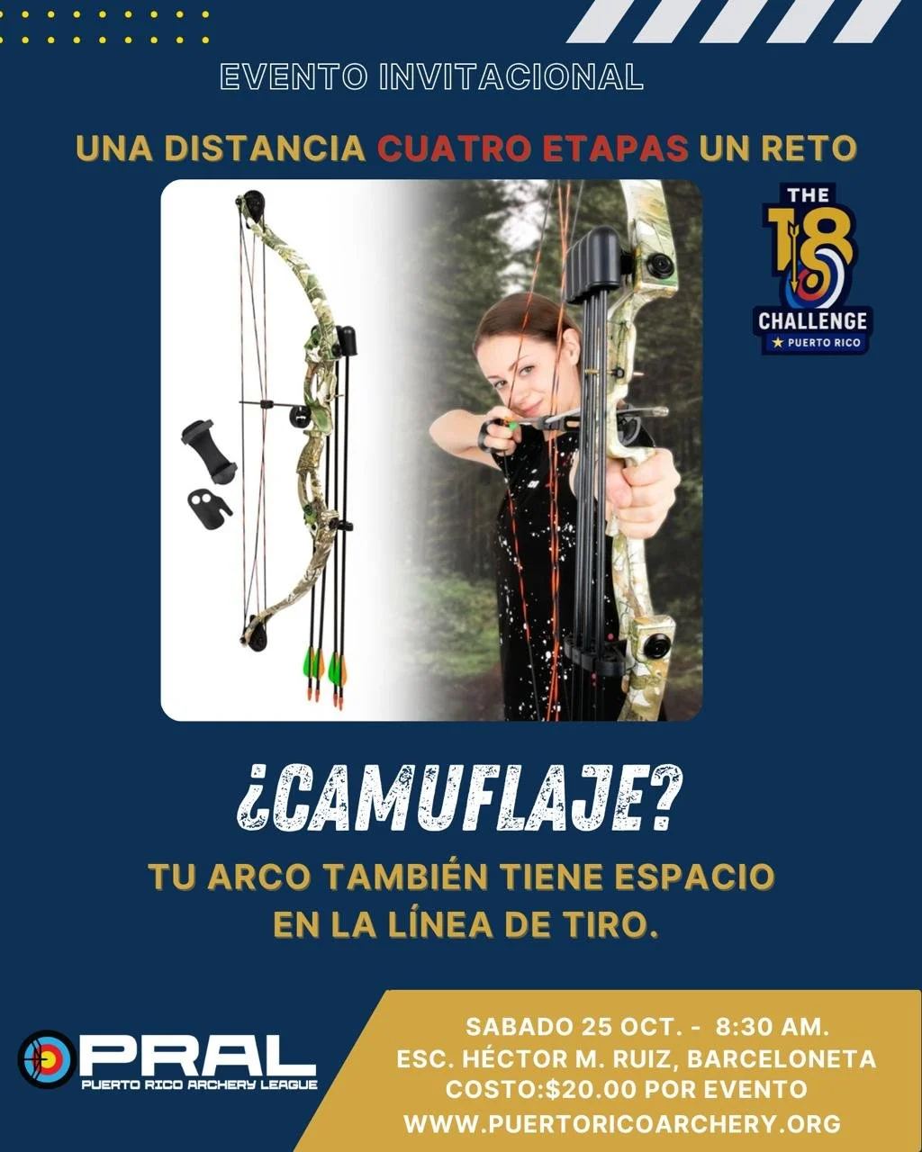 tiro con arco Puerto Rico, atleta de tiro con arco,  18 challenge, archery Puerto Rico, bows and arrows equipment, archery