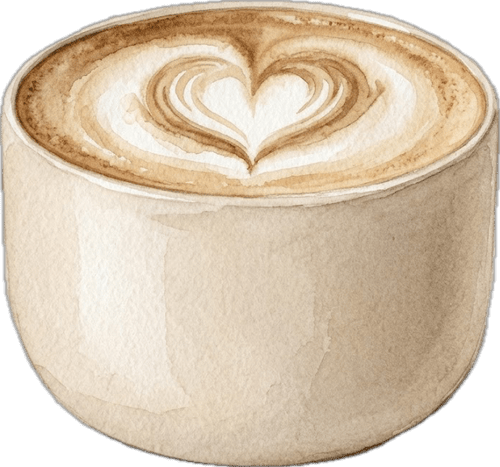 Cappuccino with latte art