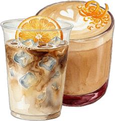 Clementine honey orange latte