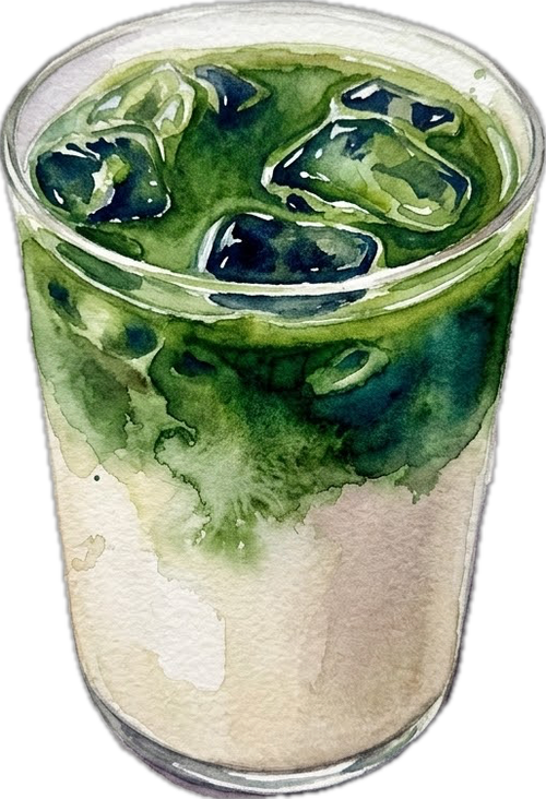 Iced matcha latte