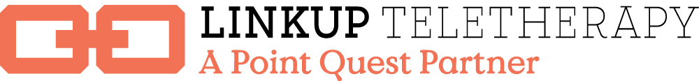 Linkup  Teletherapy Logo with the phrase 'A Point Quest Partner'