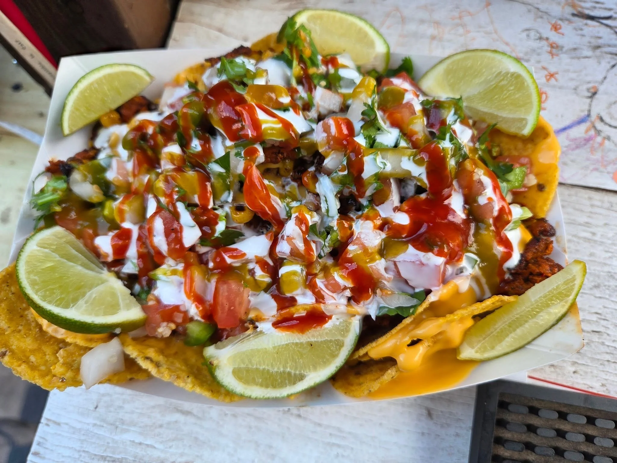 The sprinkles are gone, and the temp is fantastic for a night on the patio! Burgers, Nachos, Street tacos, and Smoked Elote on the menu tonight! Come have some fun! Call or text 254 8787515 with any questions or to order π€π»π₯³π€π»