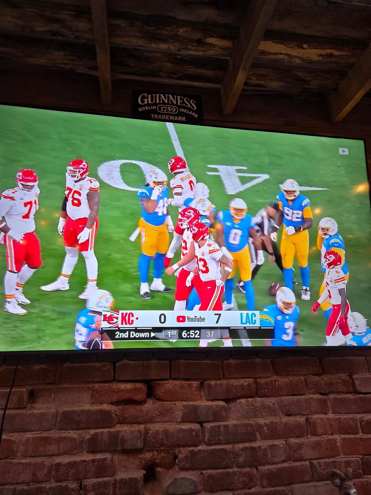 We've got the Super Chargers game on tv, come hang!