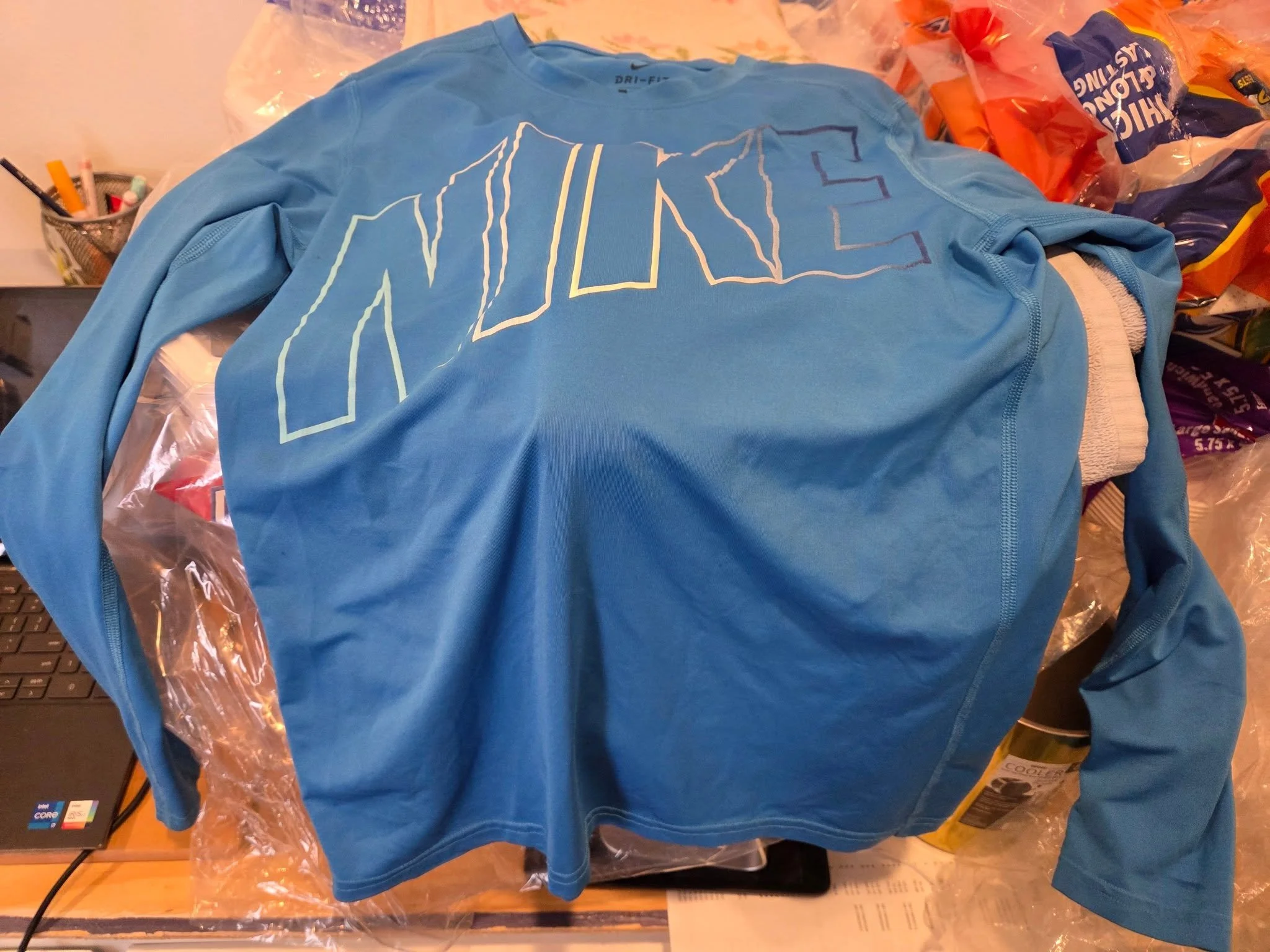 Kids xl dry fit Nike shirt left from the 5k here at the Savage