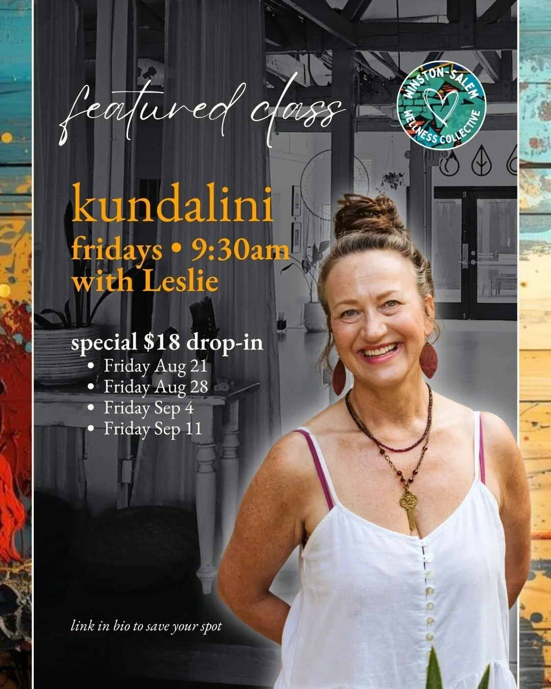 Our featured classes give you a chance to try new styles, and next up is Kundalini, where @lessilee123 guides us through a beautiful practice combining dynamic movement, breathwork, meditation, and mantra, to purify your inner energy. 

We're also ex