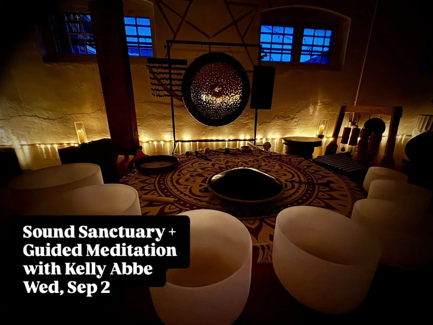 Reclaim your center, your calm space, your inner quiet, while being washed over by this immersive, meditative sound experience. 

Sound Sanctuary and Guided Meditation with Kelly Abbe (@kellyabbesound)
Wed Sep 2 at 7pm

Space limited; early bird savi