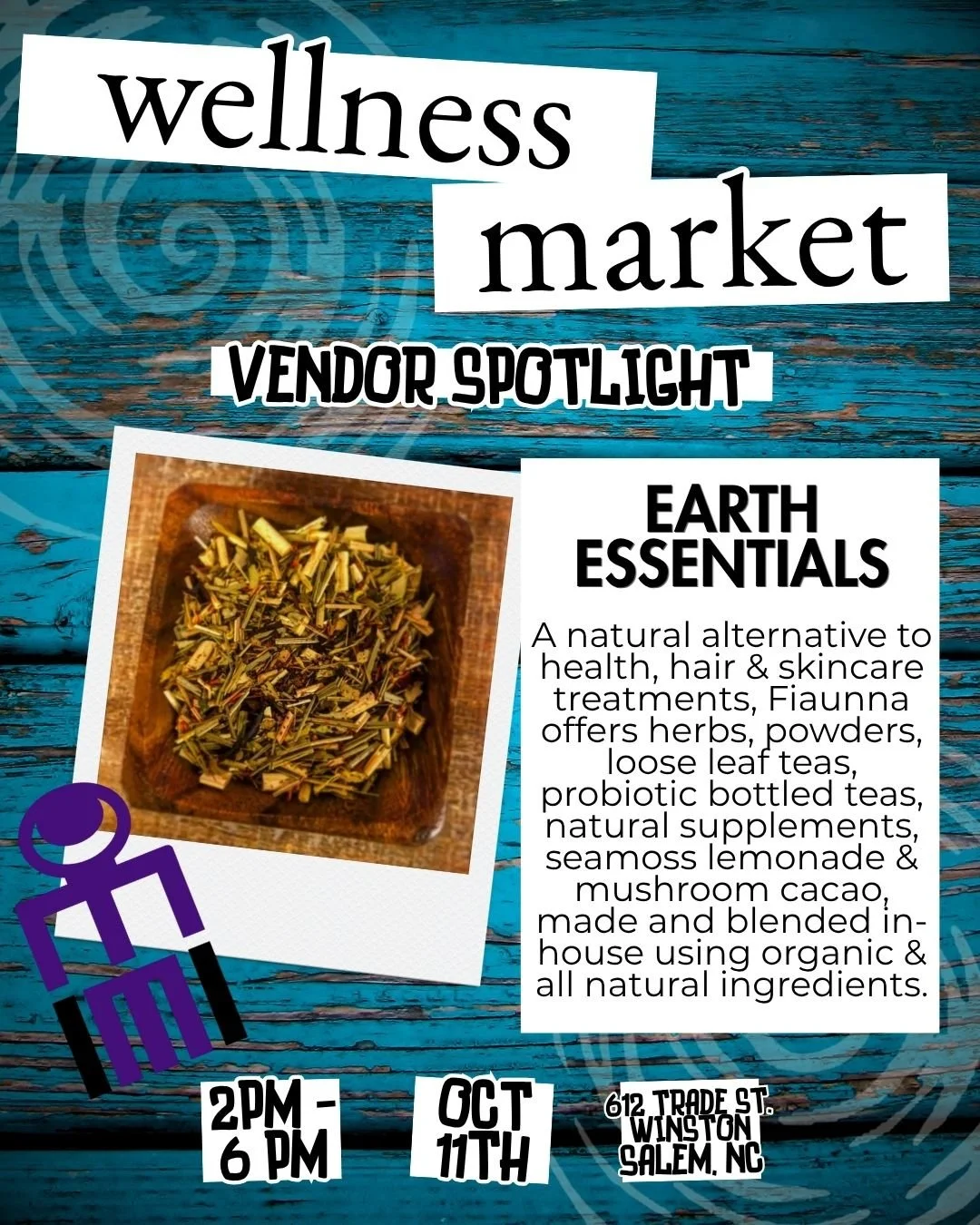 Meet Fiaunna, of Earth Essentials @earthessentials , who blends small-batch herbs, powders, teas, seamoss, and more to support a natural alternative to health, hair, and skincare treatments. Enjoy a special beverage with Fiaunna, right here at the Ma