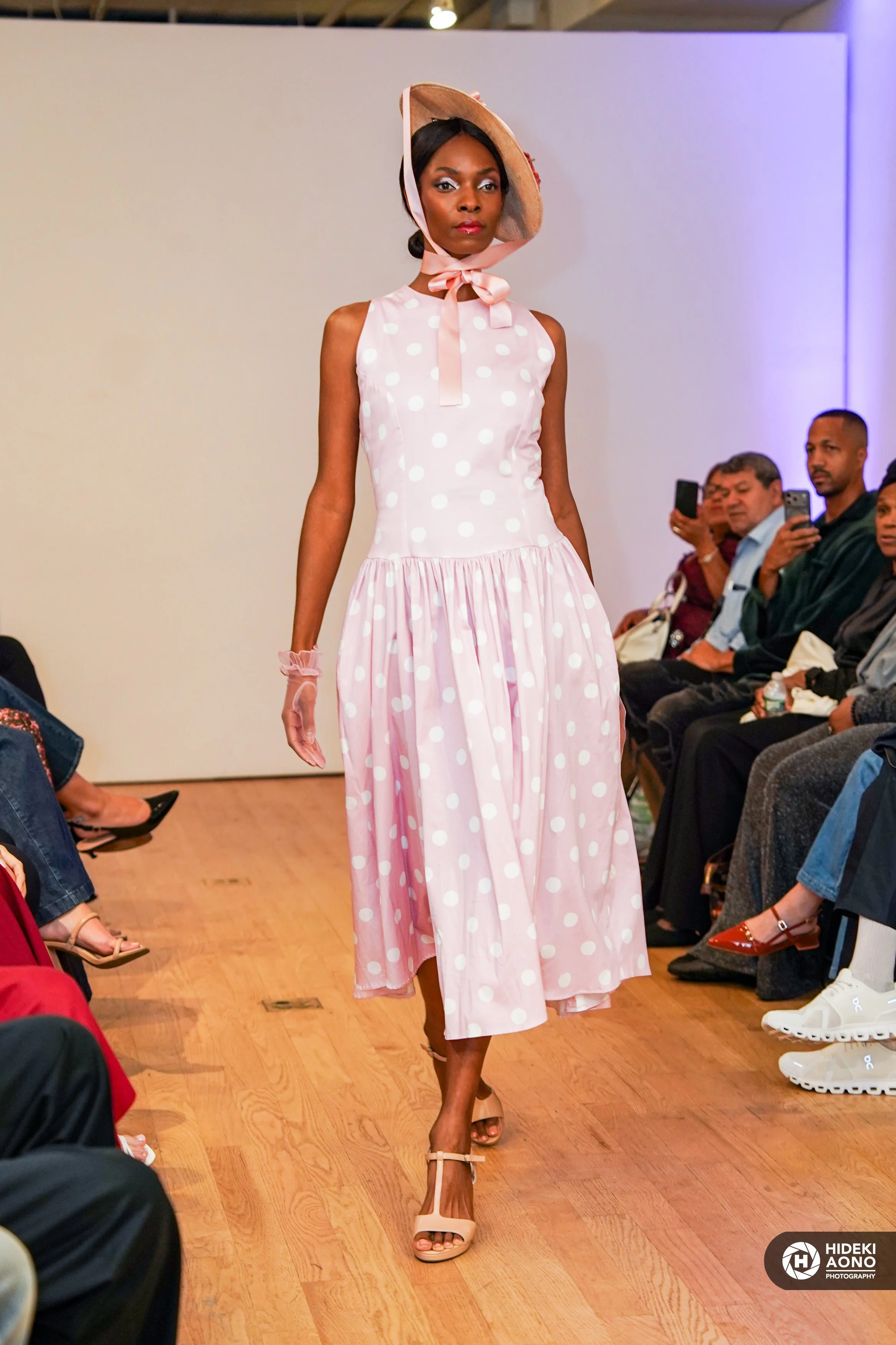 Pink Polka Dot A-Line Dress