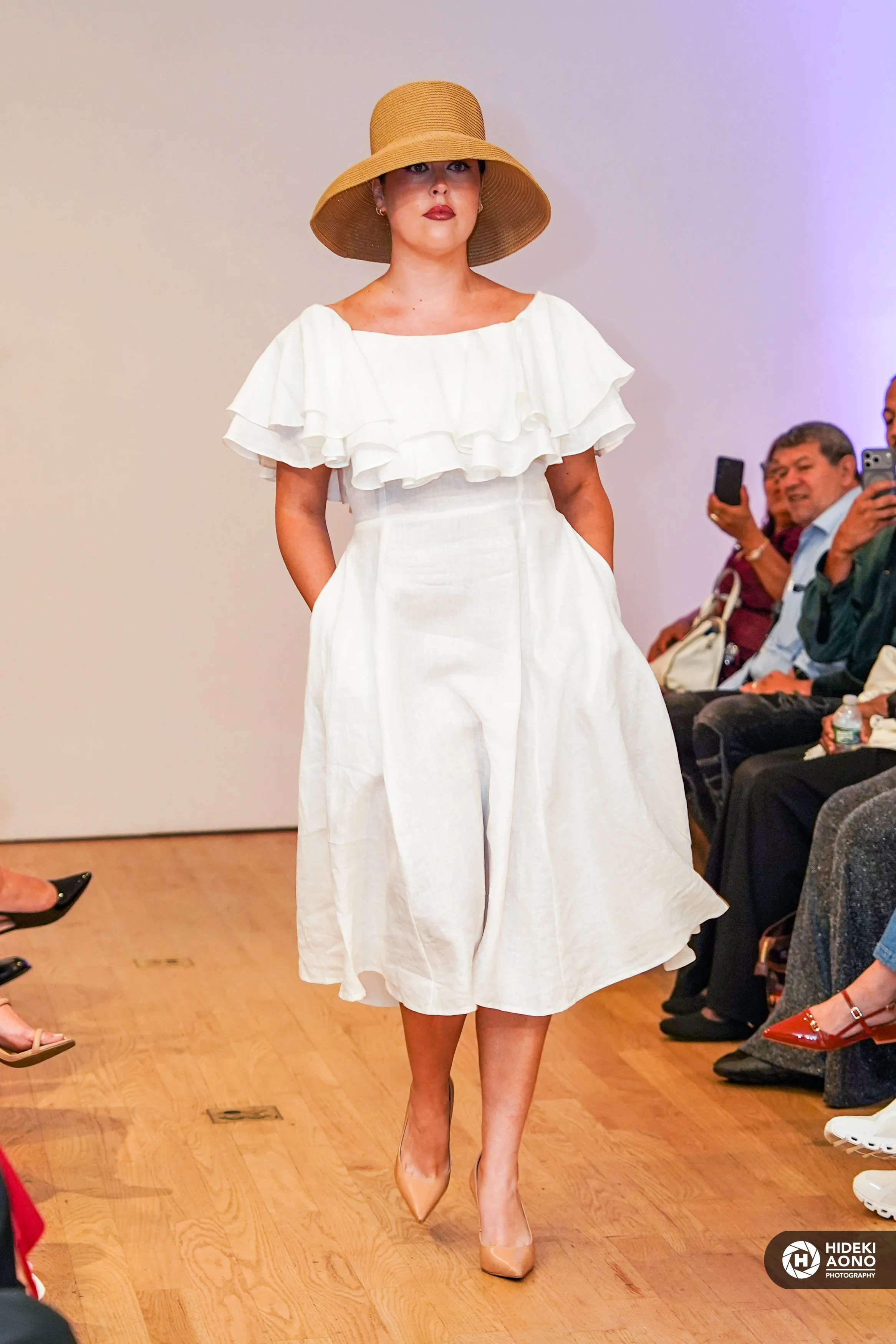 Ruffle Off-Shoulder A-Line Dress