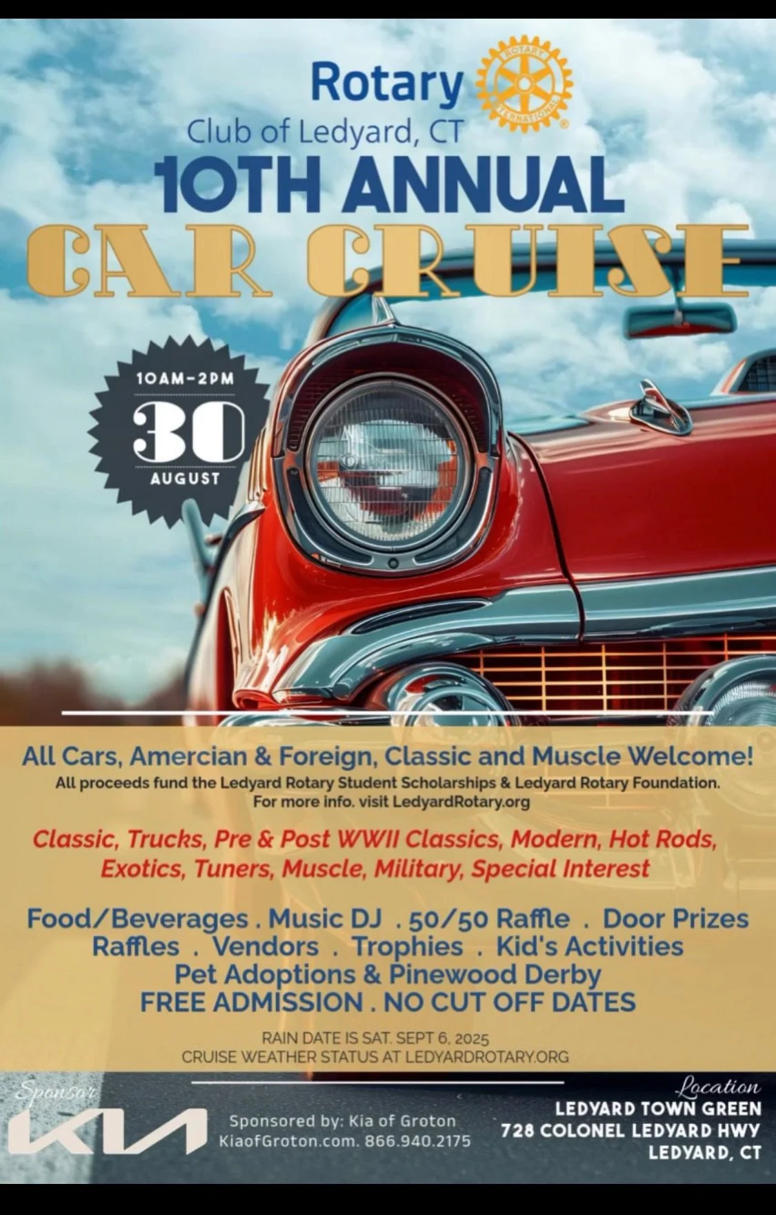 2025 Car Cruise Flyer - Link to Facebook Event