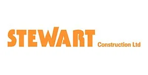 Stewart Construction Ltd logo with the company name in bold orange letters.