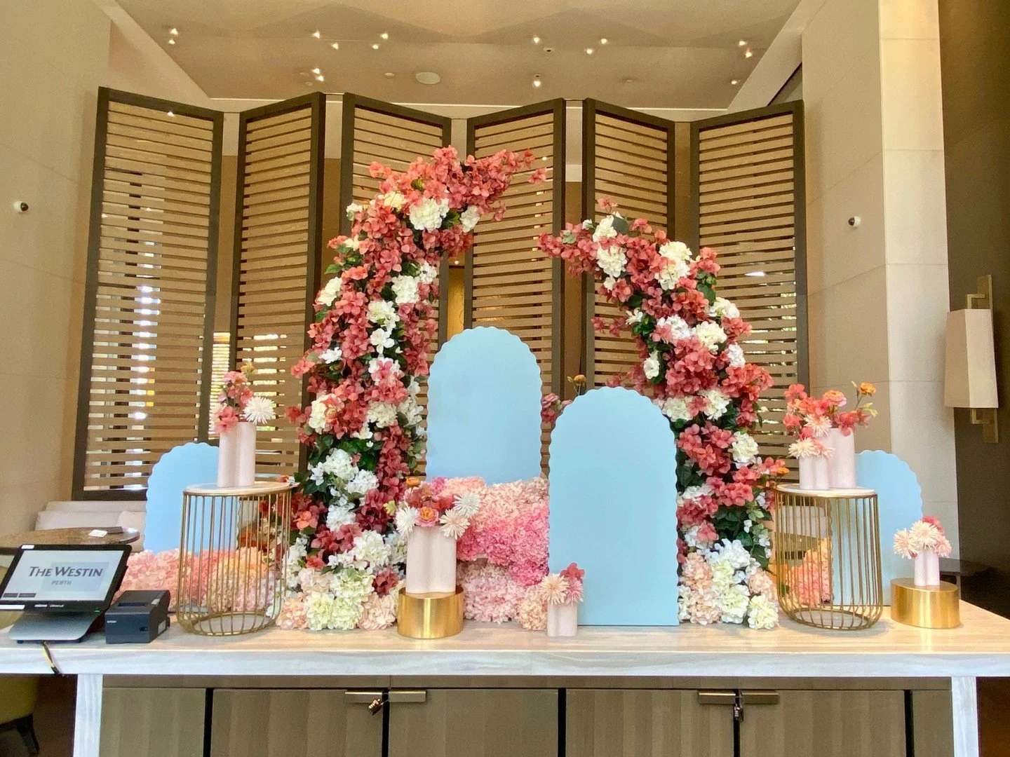 Bringing this gorgeous @westinperth Saint-Tropez High Tea activation to life was the best way to start our Spring season! 🩵

#designmerchants #designmerchantsperth #hightea #installation #visualmerchandising