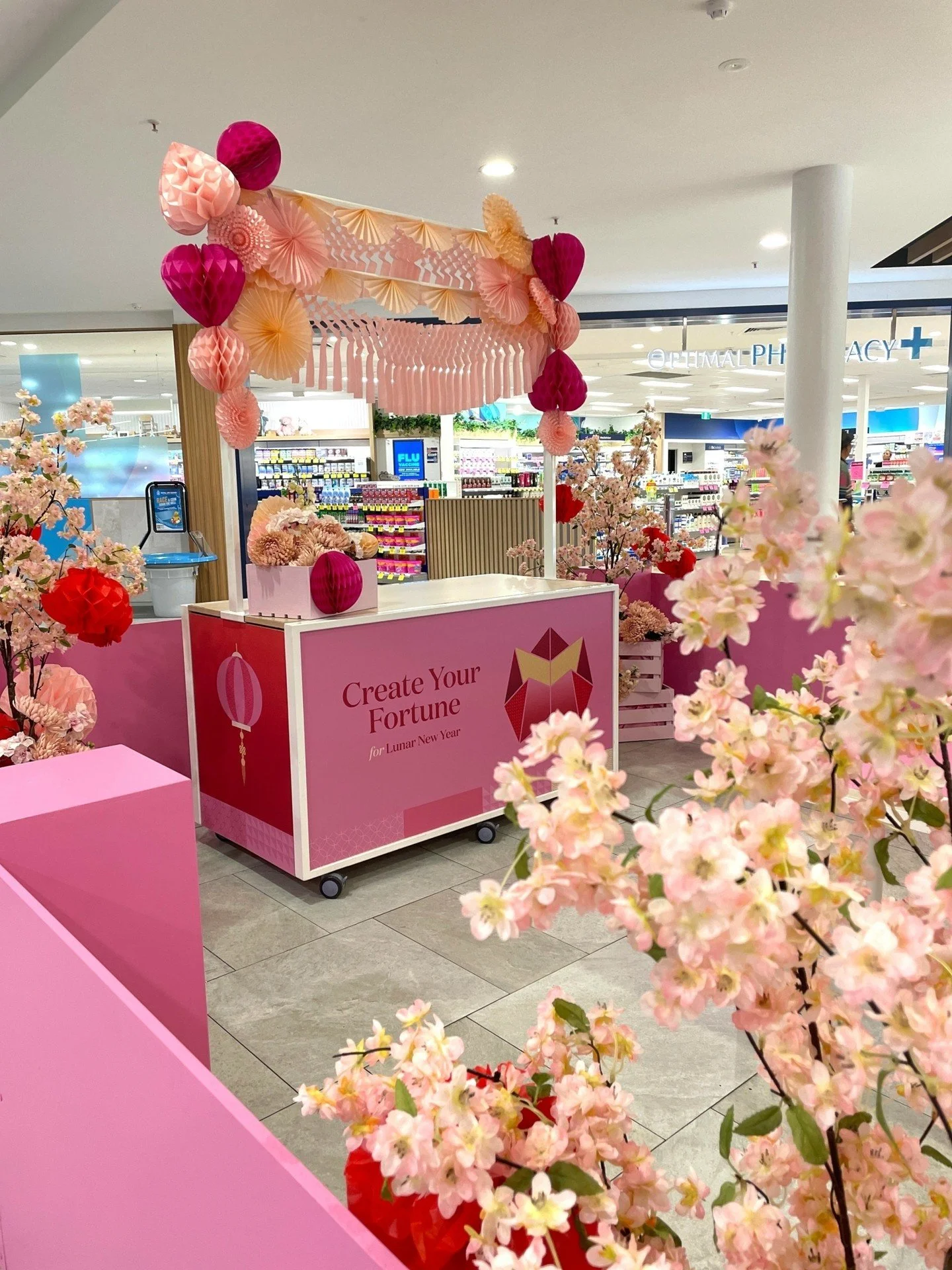 Lunar New Year activation @altoneshoppingcentre with honeycomb lantern styling inspired by the chatterbox activity running on Saturday and Sunday.

Design, build &amp; styling by us
Strategy &amp; Marketing @tallteaspoon
Print @cresults_