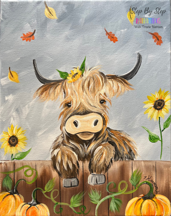 Fall Highland Cow Painting Event