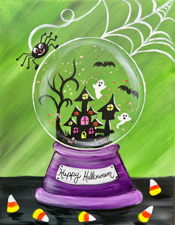 Halloween Globe Paint Party Afternoon