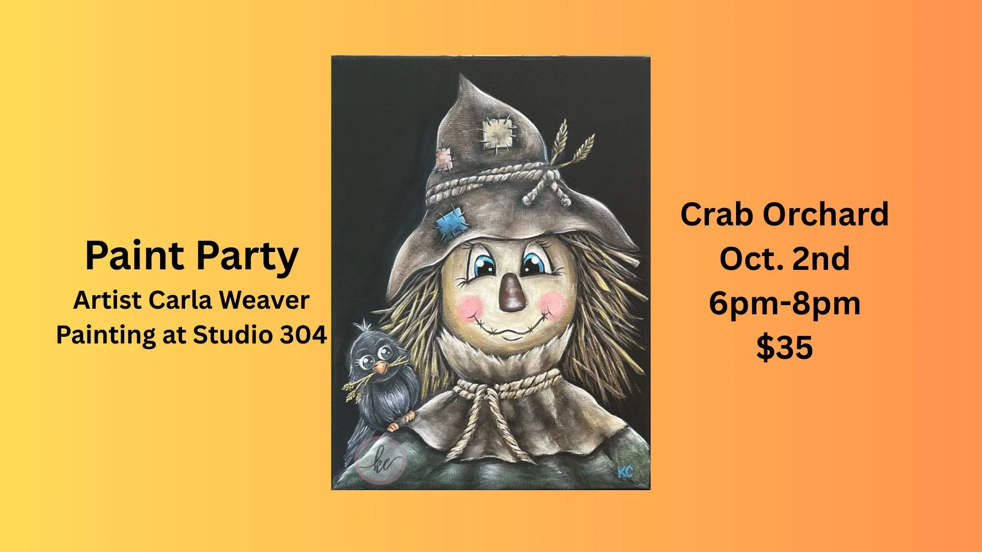 Scarecrow Paint Party at Studio 304