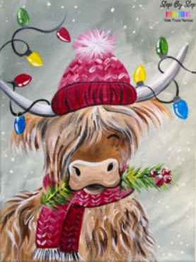 Winter Highland Cow Paint Event