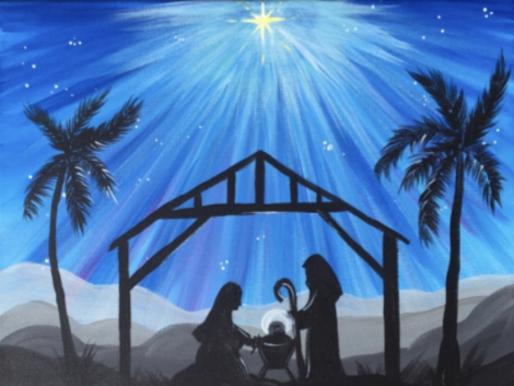 Nativity Silhouette Event Night