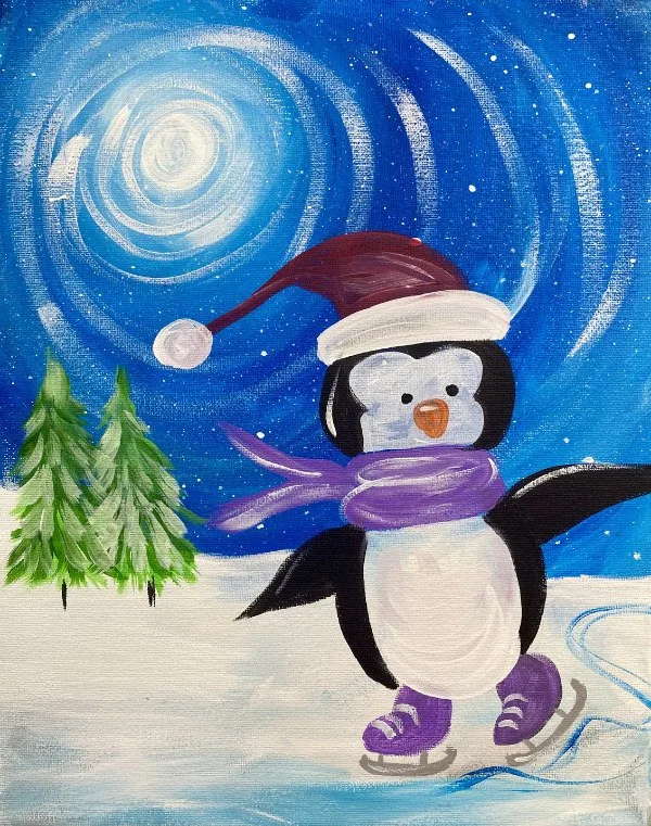 Mommy or Daddy and Me Penguin Paint Event