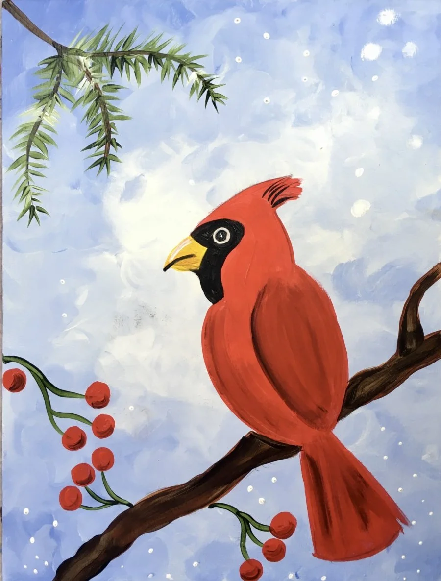 Cardinal Winter Paint Event