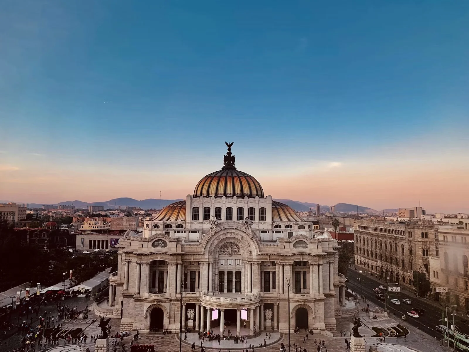 Palacio de Bellas Artes and its dome in Mexico City.