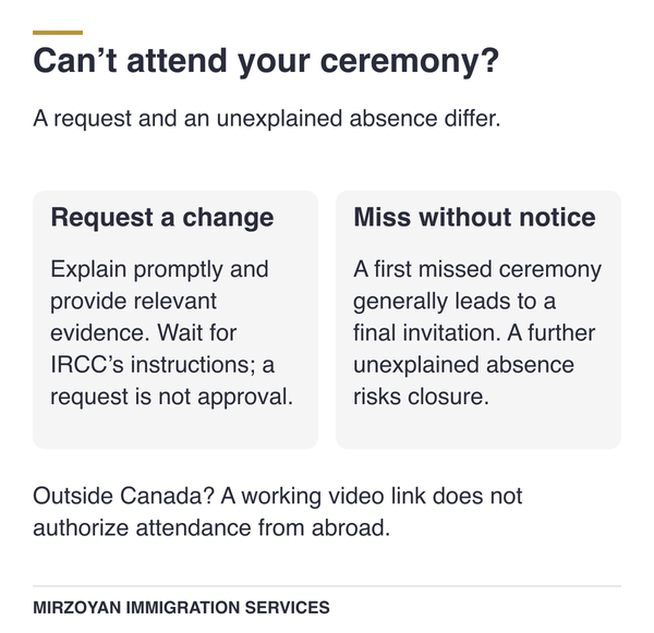 Rescheduling request compared with a first missed ceremony and final invitation.